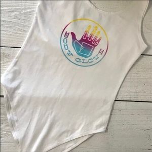 Brand New Retro "Body Glove"  white body suit size L